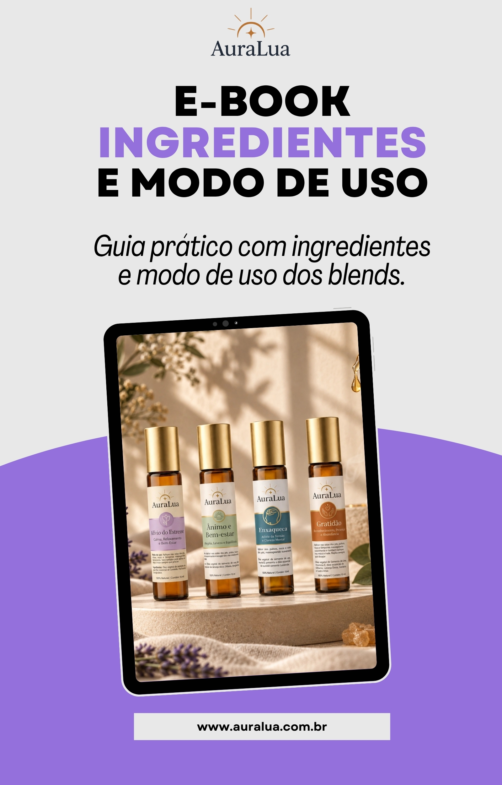 eBook Ingredientes e Modo de Uso AuraLua